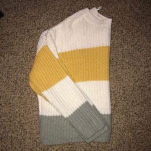 Multicolored Cropped Sweater